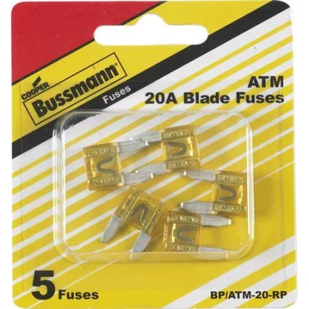 20-Amp ATM Auto Fuses (Pack of 5)