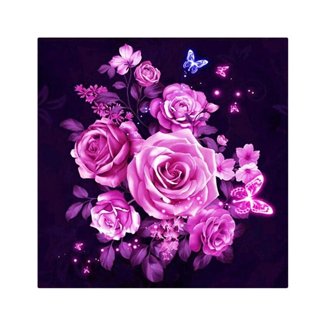 5D Diamant Stickerei DIY Blumen Malerei mit Malwerkzeuge Kit, Kunsthandwerk