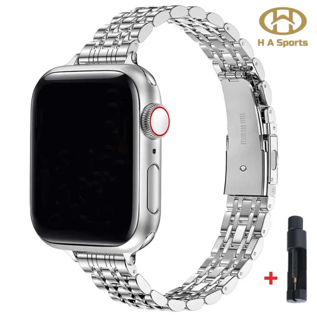 Apple Stainless Steel Watch Strap Metal Series 8 7 SE 6 5 4 3 2 38/40/41mm UK