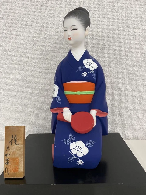 Hakata doll female KIMONO Japanese Statue Figurine 9.8 inch tall