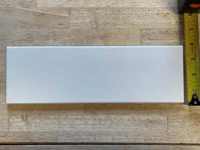 Yurtbay Seramik - 4" x 12" - Ceramic Matte White Wall Tile - 34 Pieces