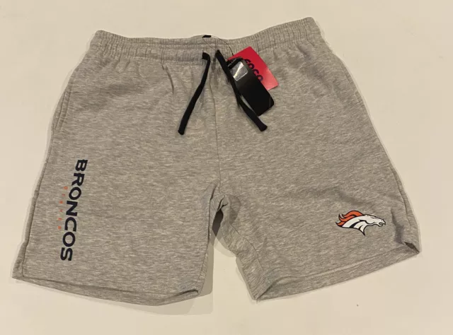 NFL Brand Denver Broncos Fleece Training Shorts 9” W/Pockets Mens Large