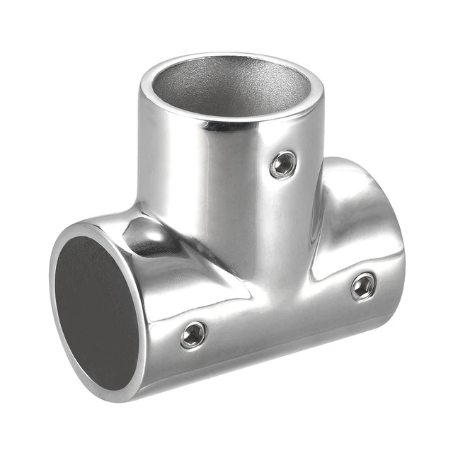 T Riel Montaje 316 Inoxidable Acero Tubo Conector para 25mm Pasamanos Barandilla