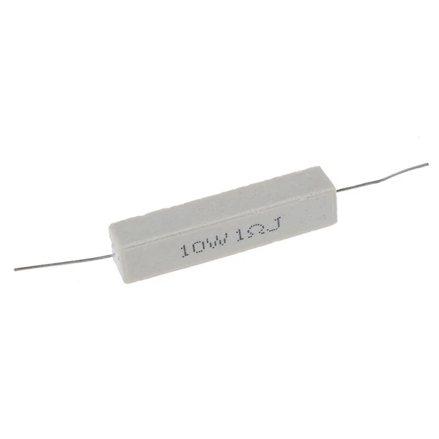 10 Pz Resistenza Cemento Ceramica Wirewound 1 Ohm 5% 10W Watt I3P9