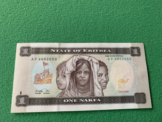 1997 ERITREA 1 NAKFA Banknote UNC