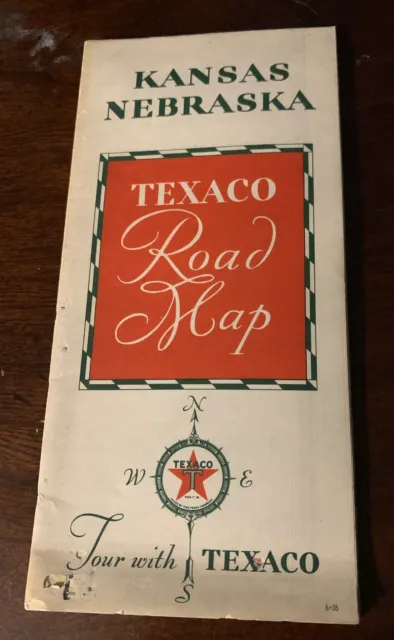 Vintage Texaco California Nevada Washington Oregon Gas Station Road Map-K2 1935