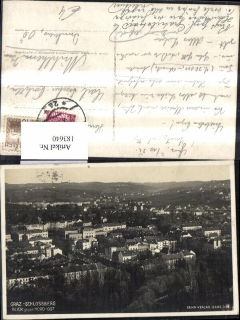 183640,Graz Schlossberg Blick geg. Nord Ost Foto Ak