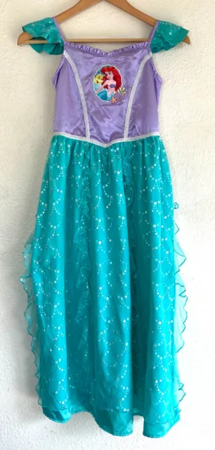 Disney Store Deluxe Princess Ariel The Little Mermaid Nightgown Girls 9/10