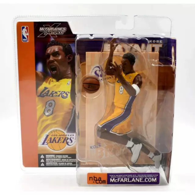 McFarlane NBA Series 1 Kobe Bryant (Yellow Jersey)L A Lakers  Action Figure new