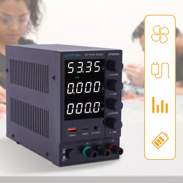 DC Bench Power Supply Lab Variable Adjustable Switching Regulated 0-60V 0-5A USA