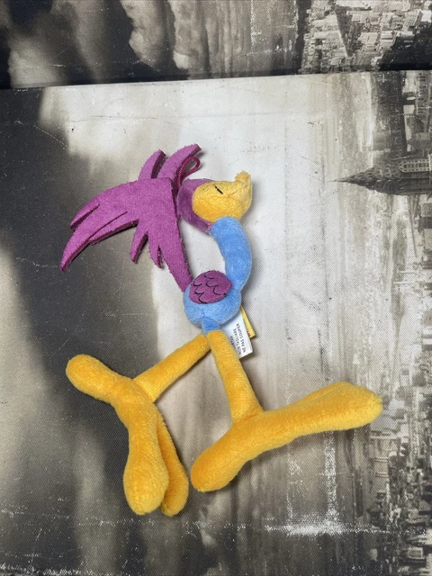 Spilla Vintage Road Runner: Spilla A Forma Di Uccello In Smalto Blu, Color Oro E Strass - Italia