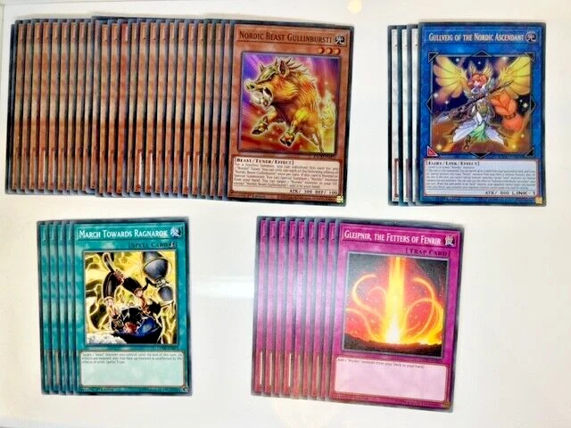 YUGIOH NORDIC DECK - 40 Cards + 7 Extra -- Thor, Odin, Loki, Valkyrie,  Guldfaxe $32.00 - PicClick