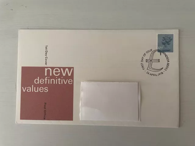Post Office First Day Cover - New Definitive Values - England