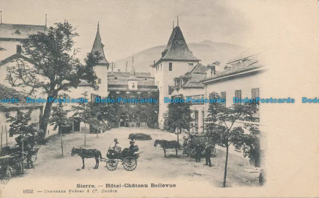 R046694 Sierre. Hotel Chateau Bellevue. Charnaux Freres. No 2652. B. Hopkins