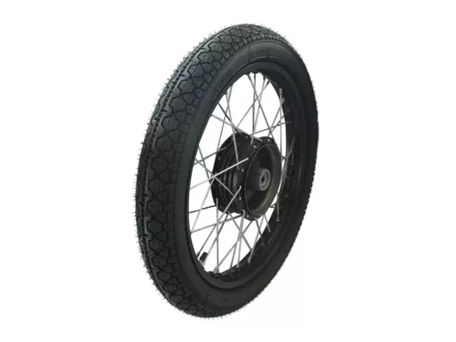 Komplettrad schwarz Speichen VA Heidenau Reifen für Simson S51 S50 Star Schwalbe