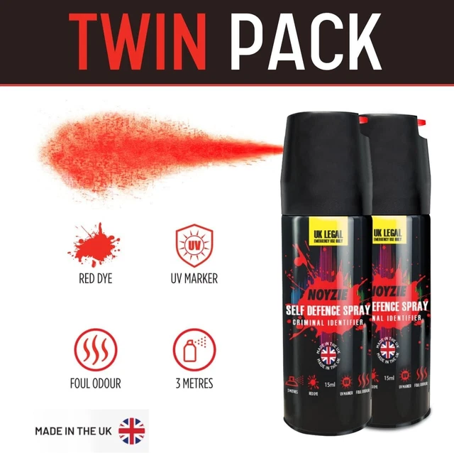 UK LEGAL SELF Defence Pepper Spray Long Lasting Criminal Identifier