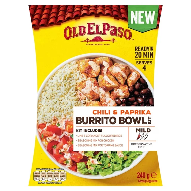 Vecchio Kit Riso Ciotola El Paso Peperoncino & Paprika Burrito 240G