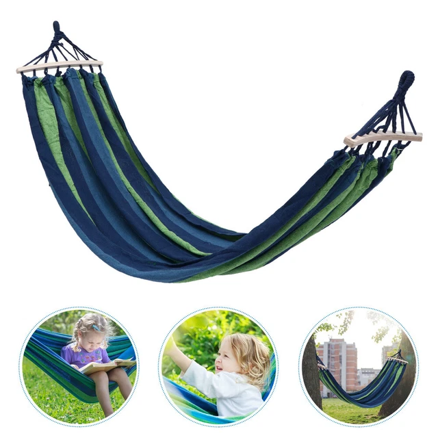 Striped Canvas Hammock Outdoor Hammock Backpacking Hammock Indoor