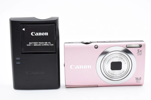 Canon PowerShot A2400 IS 16.0メガピクセル　ピンク Canon PowerShot A2400 IS Compact Digital Camera pink English
