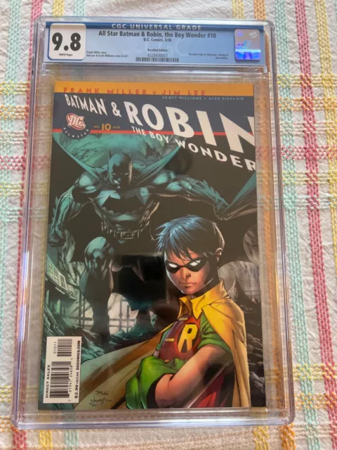 All Star Batman and Robin 10, Recalled Edition, CGC 9.8, W