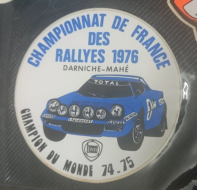 ORIGINAL LANCIA STRATOS 1976 French Rally Champions Sticker - 90mm ...