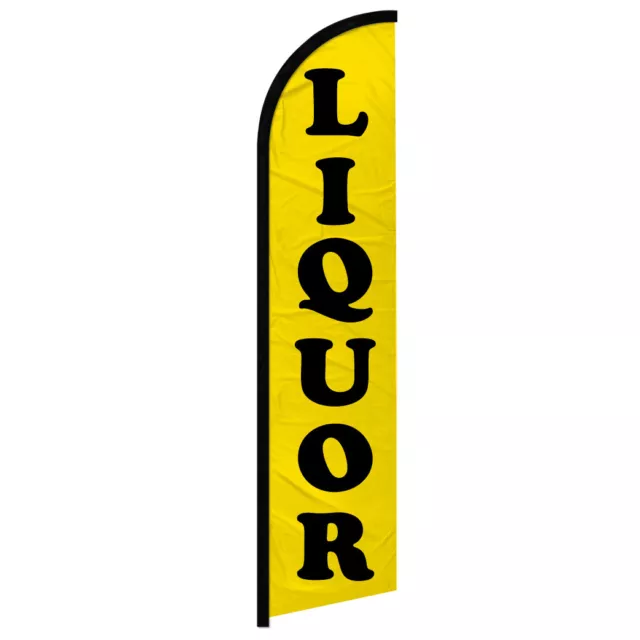 Liquor Full Curve Windless Swooper Flag Liquor Store Beer Wine