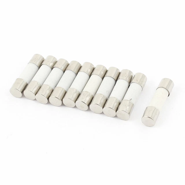 10pcs 250V 5A T5 a délai à fusion lente fusibles en céramique tubes 5 mm x 20 mm
