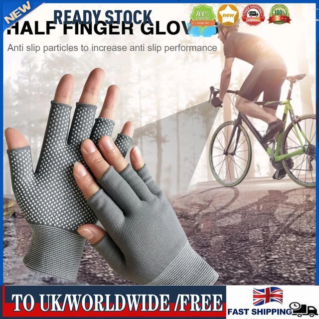 Fingerless Outdoor Bicycle Anti-skid Half Finger Fishing Gloves (Grey)