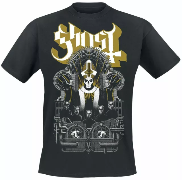 Official Ghost T Shirt Wegner Black Mens Unisex Classic Rock Metal Tee New Papa