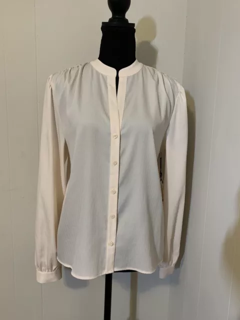 Treasure & Bond Womens Long Sleeve Top Button Front Blouse Size Small S NWT