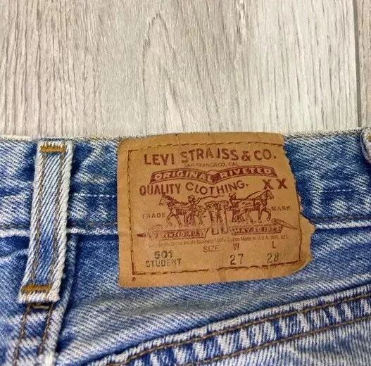Vintage Levis 501 Button Fly Jeans 24 Made in USA 90s