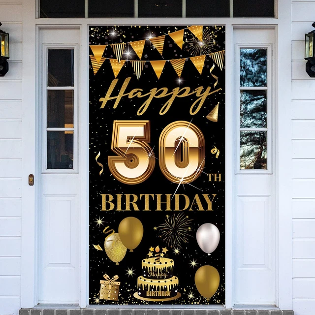 Oaktree LTD Happy 50th Birthday Banner, Pink, 9 Meter Lang – Folienbanner Für Große Geburtstagsfeiern
