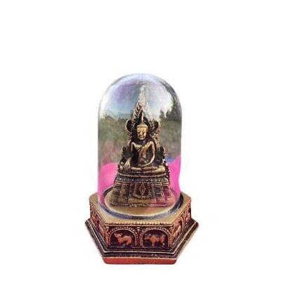 Phra Chinnarat Buddha Statue Glasscover Thai Amulet Magic Ancient Talisman