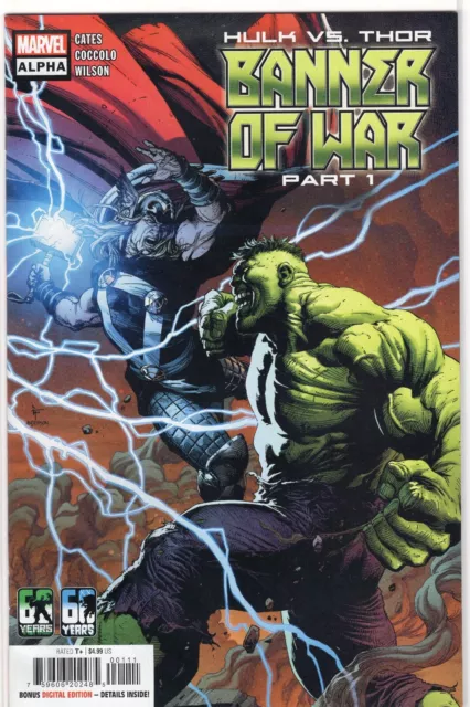 Hulk vs Thor Banner War Alpha Marvel Comics 2022 NM+