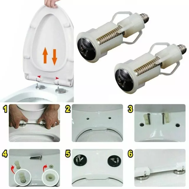 Premium Toilet Seat Fixing Kit with Screw Covers Convenient and Reliable