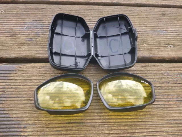 British Army Surplus Issue Ess V12 Advancer Goggles Replacement Lenses Yellow