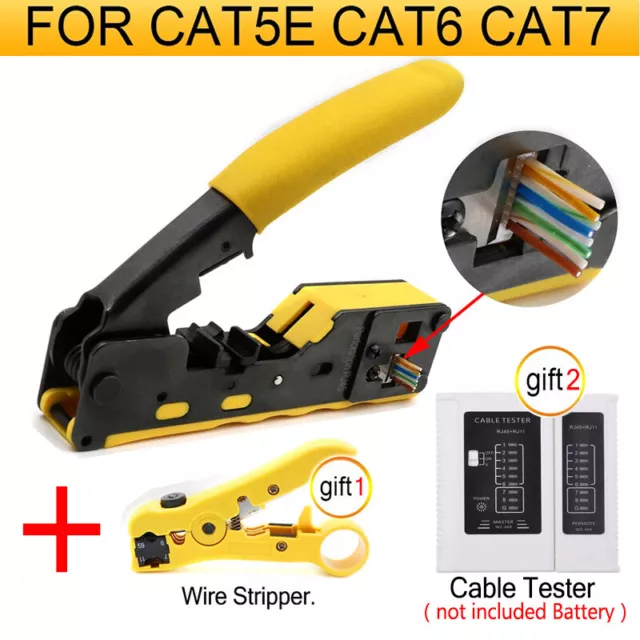 All in one RJ45 Tool Network Crimper Cable Crimping Tools for EZ RJ45 Cat7 Cat6