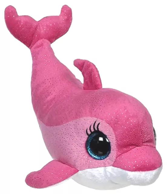 TY Beanie Babies Boo Boos Soft Plush Toy SURF THE DOLPHIN Fish Sea Animal 6" VGC