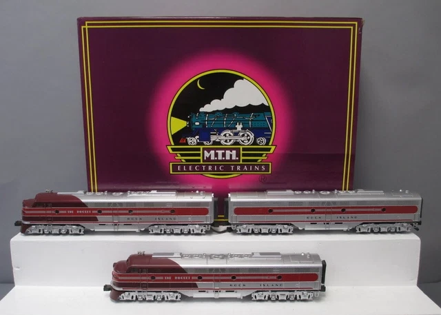 MTH 20-2169-1 O Rock Island E8 ABA Diesel Engine Set w/ProtoSound #643/646/930