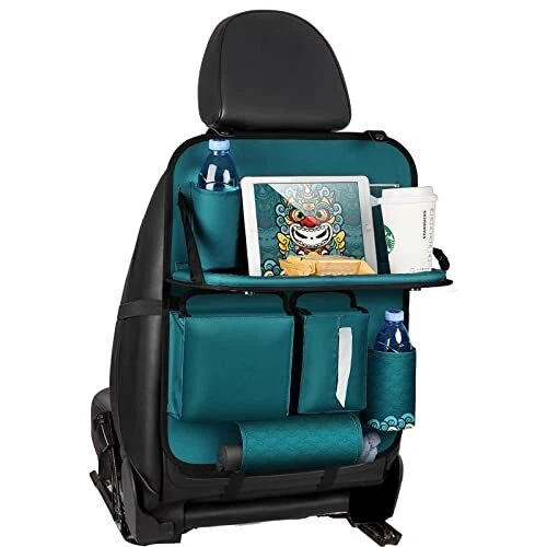 Fashion Cartoon Multifunctional Kick Mats Backseat Protector with Table Tray