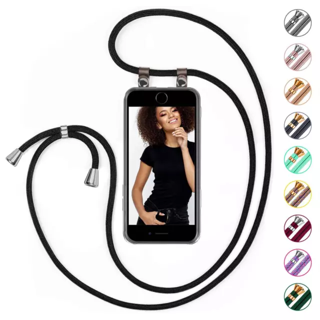 Téléphone Portable Chaîne pour Apple IPHONE 7 Plus Coque Avec Ruban Bumper Corde