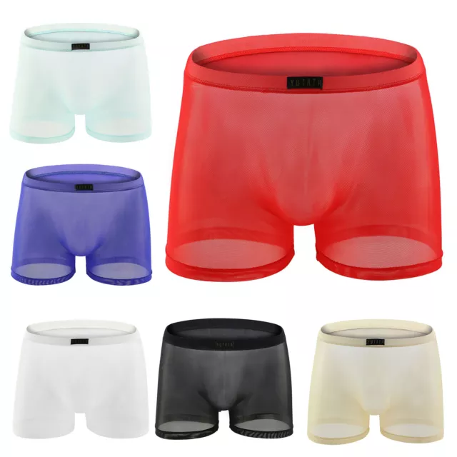 Mens Shorts Elastic Waistband Underwear Boxers Boxer Briefs Vacation Trunks