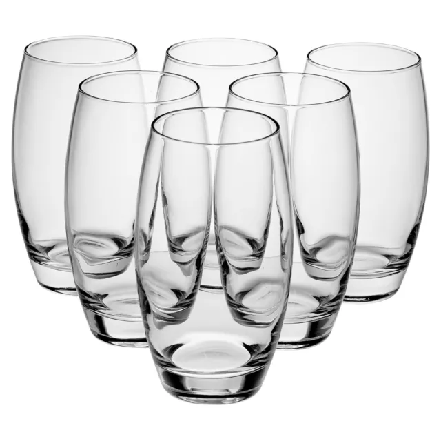 Pasabahce Barrel 500ml HI-Ball Drinking Glasses Juice Water Dining Tumbler Set