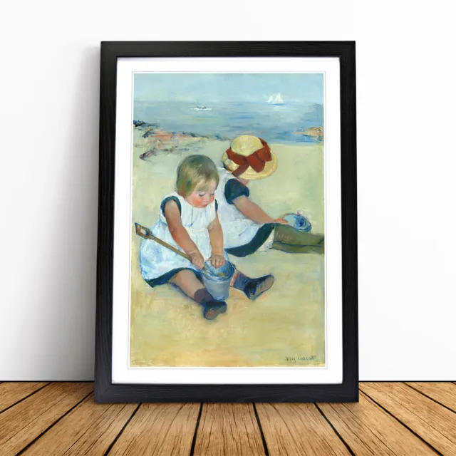 Children Playing On The Beach By Mary Cassatt Wall Art Print Framed Picture