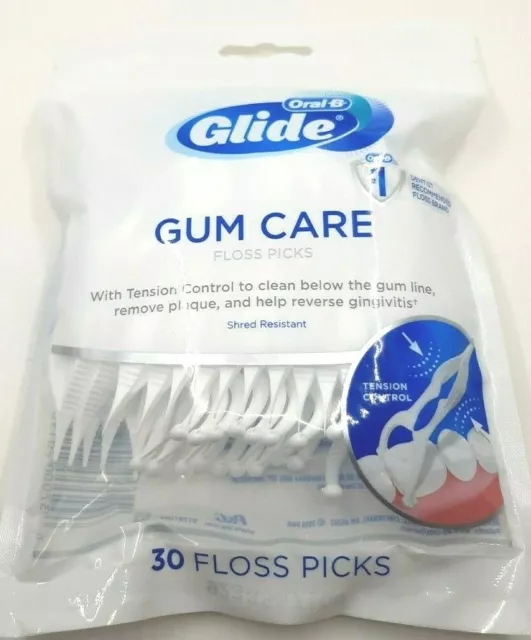 Glide zahnseide Bügel (floss picks) 30Stück neu und ovp