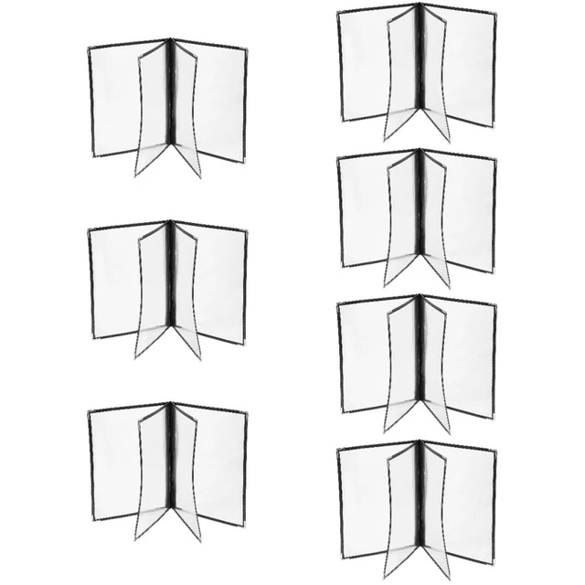 7 Pc Recipe Folder Pvc Cafe Menu Cover Protector Binder Folders for Restaurants
