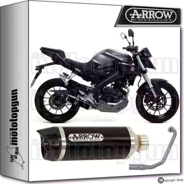 Arrow Full Exhaust System Thunder Dark Carby Cup Ok Yamaha Mt 125 2016 16