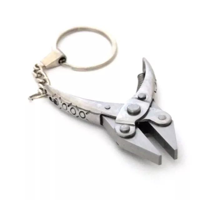 Mini Flat Nose Parallel Pliers With Chain