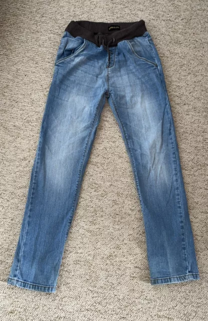 Boys Aged 14-15 Size 28 Pull On Jeans From Denim And Dye