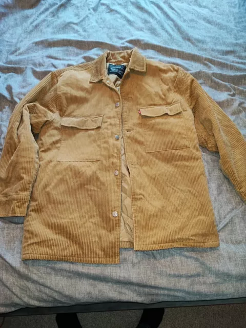 Levi’s Corduroy Quilted Lined jacket Very Good condition size L. Beige.